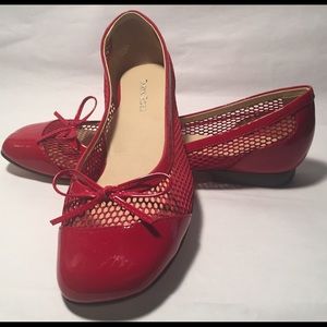 💥SALE💥 TARYN ROSE Red Patten Mesh flat