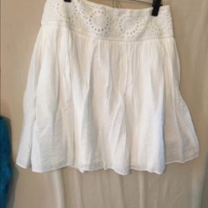Talbot's white peasant skirt, 10P