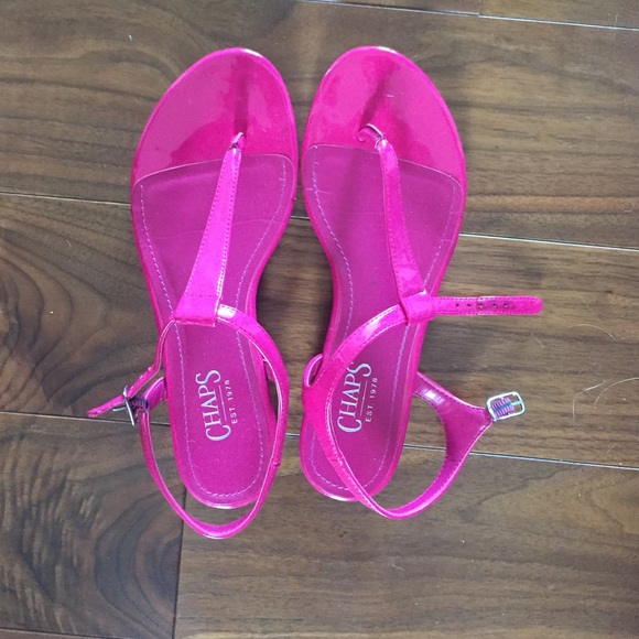 Hot pink sandals