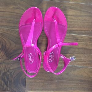 Hot pink sandals