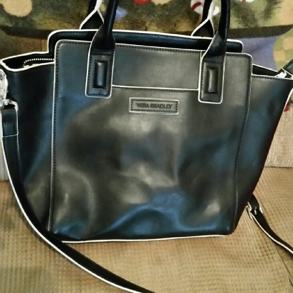 Vera Bradley faux leather satchel