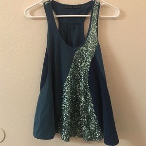 Blue Sparkle Tank Top