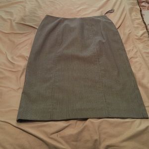 Grey and white pencil skirt