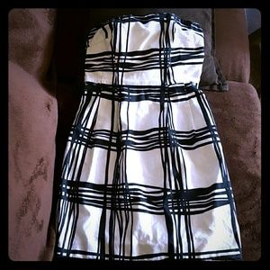 Black/White Express: Tube Dress Scribbly Pattern