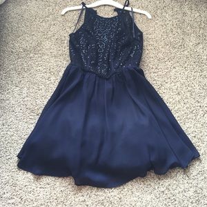 Navy Blue Homecoming Dress