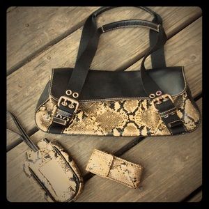 Nine West bag, cellphone/ wallet and cosmetic case