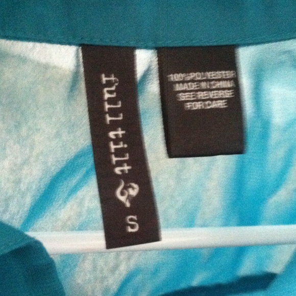 Tilly's teal chiffon top - Picture 3 of 3