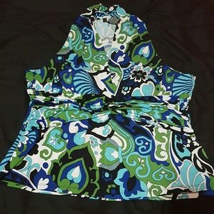 Patterned Halter Top