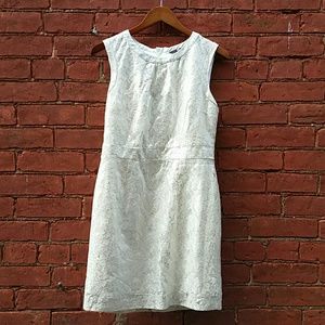 H & M Metallic White Lace Dress