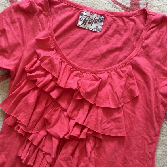 Zara cotton ruffle T