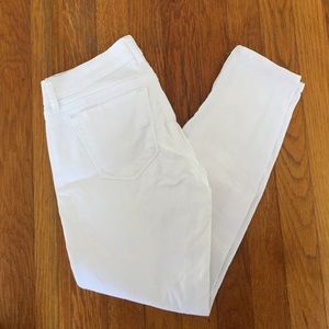 White ankle jeans