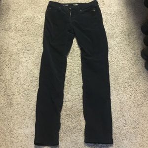 Black corduroy straight leg LOFT pants