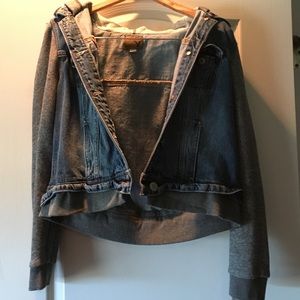 American Eagle hooded denim jacket
