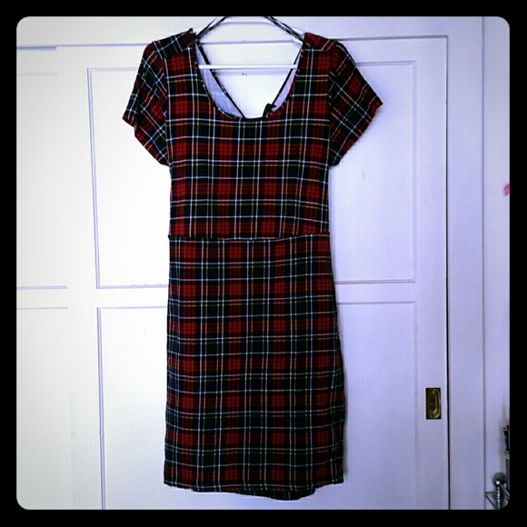 Tartan body con dress for sale