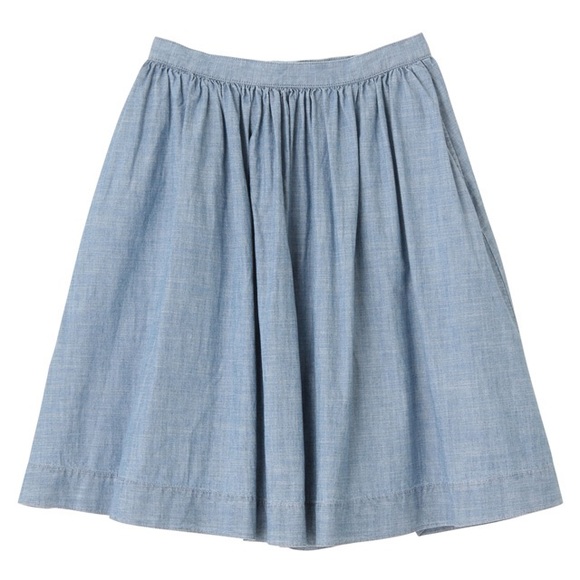 Organic Cotton Chambray Skirt
