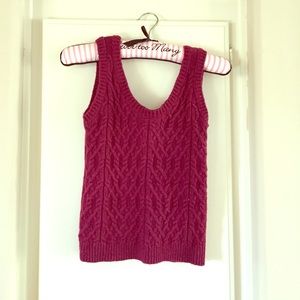 For Love and Lemons Knitz burgundy sweater vest