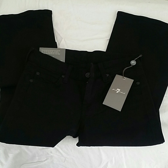 7 For all man kind, size 23, black jeans