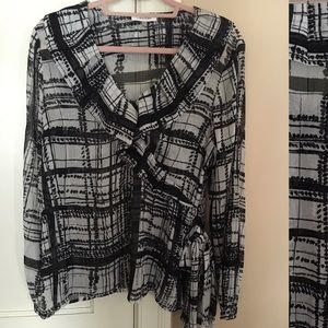 Calvin Klein wrap tie shirt