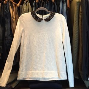 J. Crew Lace Collared Sweatshirt