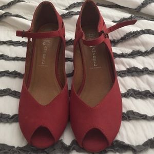Jeffery Campbell Red Wedges