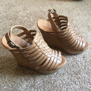 5 inch brown wedges size 7
