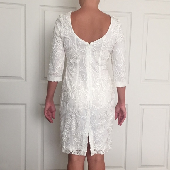 Nordstrom Dresses - Debbie Shuchat Nordstrom Ivory Filigree Sheath sz6 Nordstrom Dresses - Debbie Shuchat Nordstrom Ivory Filigree Sheath sz6