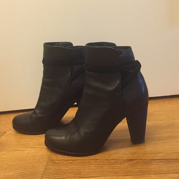 SOLD Joie heeled booties with ankle wrap detail