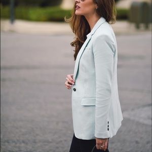 Turquoise blazer from Banana Republic