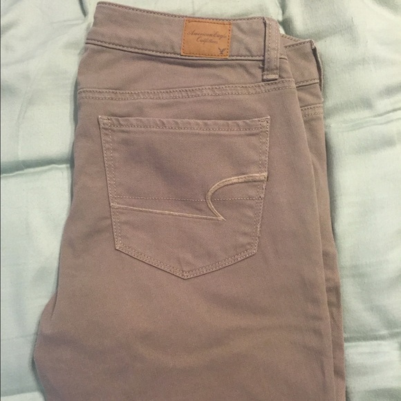 American eagle tan skinny jeans