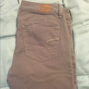 American eagle tan skinny jeans