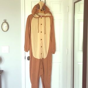 Halloween Costume Adult Bambi Onesie Size Medium