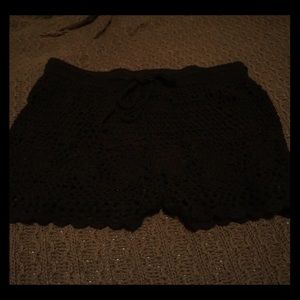 Forever 21 H81 black crochet shorts