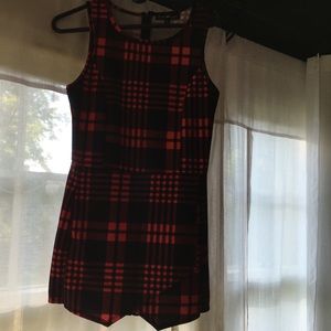 Black and red romper