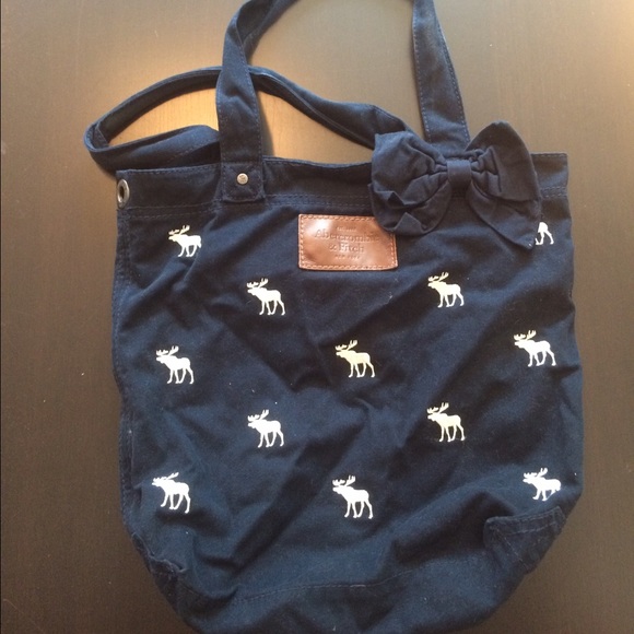Navy Abercrombie Bow Tote