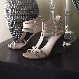 Express nude wedges