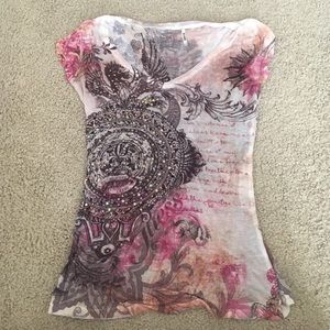 Guess embellished top