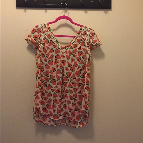 Anthropologie Watermelon blouse 🍉🍉🍉