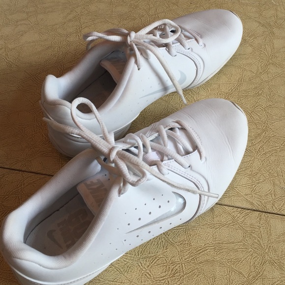 Nike Shoes - Nike white cheer shoes with color swoosh inserts
