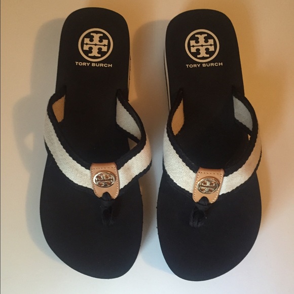 Authentic Tory Burch Flip Flops - Like new!