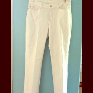 Straight legged white jeans