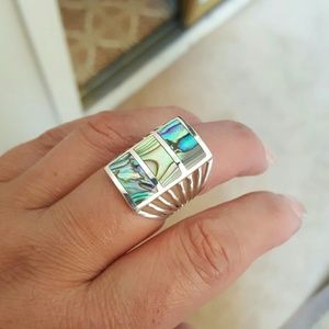 Sterling silver ring and earrings