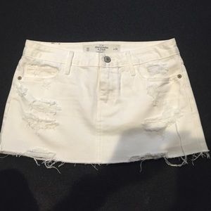 Abercrombie & Fitch White Denim Skirt
