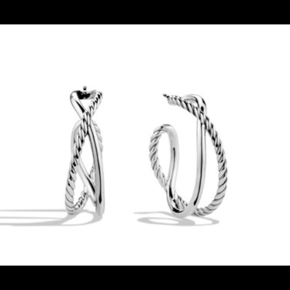 David Yurman" Crossover" Hoop earrings.