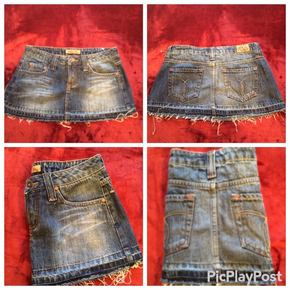 Paris Blue Denim Skirt - Picture 1 of 4