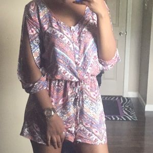 Cold shoulder romper