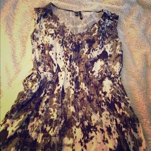 Medium multicolored cap-sleeve patterned dress