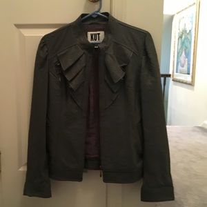 Gray Kut leather jacket
