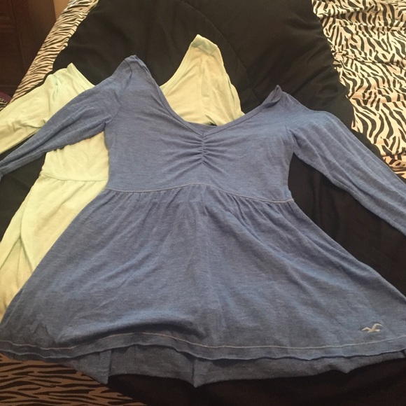 Hollister - Three quarter sleeve babydoll tops (2)