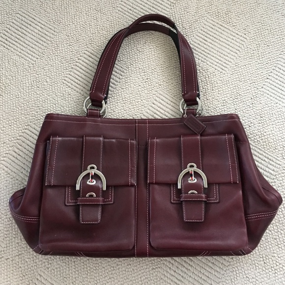 Coach leather tote for work or school