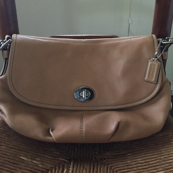 Coach Leather Flap Duffle